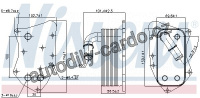 Chladič motorového oleje NISSENS 90804