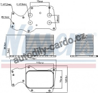 Chladič motorového oleje NISSENS 90906