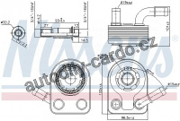 Chladič motorového oleje NISSENS 90972