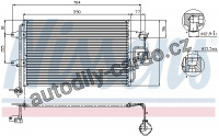 Chladič klimatizace NISSENS 94838