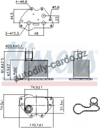 Chladič motorového oleje NISSENS 90981