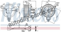 Vnitřní ventilátor NISSENS 87048