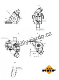 Termostat, chladivo NRF 725028