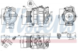 Kompresor klimatizace NISSENS 890197