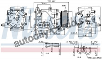 Kompresor klimatizace NISSENS 89365