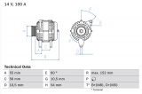 Alternátor BOSCH (BO 0986047280)