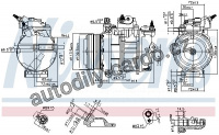 Kompresor klimatizace NISSENS 890419