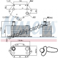 Chladič motorového oleje NISSENS 90905