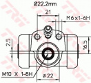 Brzdový váleček TRW BWH377