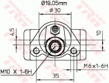 Brzdový váleček TRW BWD110