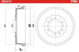 Brzdový buben TRW DB4374 - FORD