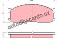 Sada brzdových destiček TRW GDB983 - MAZDA E2000-E2200