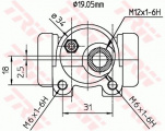 Brzdový váleček TRW BWD133