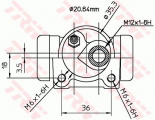 Brzdový váleček TRW BWF167