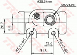 Brzdový váleček TRW BWF130