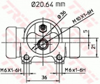 Brzdový váleček TRW BWF112