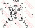 Brzdový váleček TRW BWD134