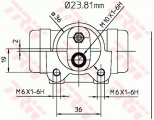 Válec kolové brzdy TRW BWK224