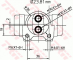 Válec kolové brzdy TRW BWK223