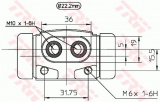 Brzdový váleček TRW BWH241