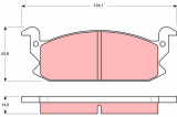 Sada brzdových destiček TRW GDB366 - DAIHATSU CHARADE 83-87