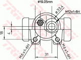 Brzdový váleček TRW BWD129