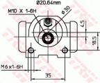 Brzdový váleček TRW BWF311