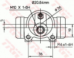 Brzdový váleček TRW BWF254