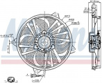 Ventilátor chladiče NISSENS 85605