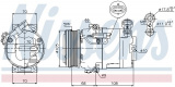 Kompresor klimatizace NISSENS 89050