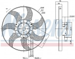 Ventilátor chladiče NISSENS 85802