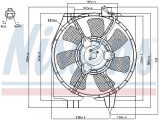 Ventilátor chladiče klimatizace NISSENS 85275