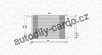 Kondenzátor, klimatizace MAGNETI MARELLI 350203964000 (BC964)