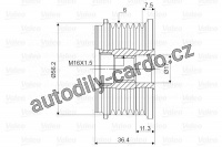 Alternátorová volnoběžka (předstihová spojka) Valeo 588059 - ŠKODA