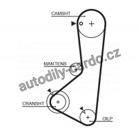 Rozvodový řemen GATES (GT 5256XS) - HYUNDAI