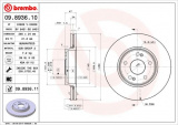 Brzdový kotouč BREMBO 09.8936.10 - RENAULT